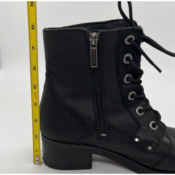 Harley Davidson Motorcycle Boots Evie Women's 11M Black Leather Shoes D83592 - Picture 9 of 16